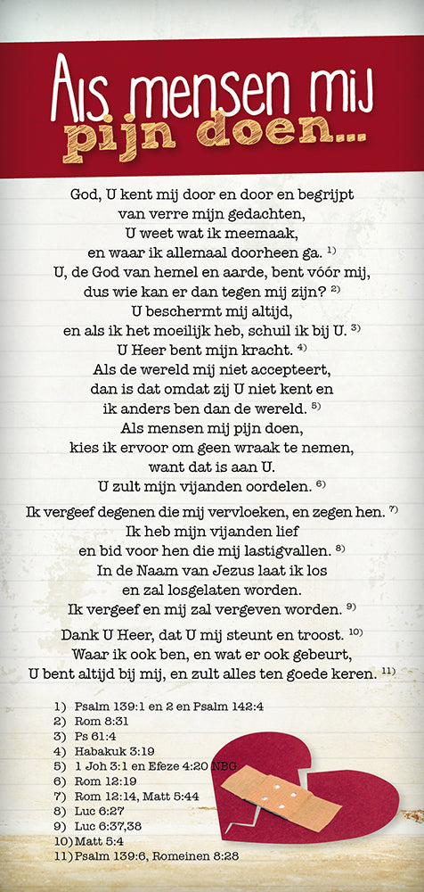 Proclamatiekaart Als mensen mij pijn doen