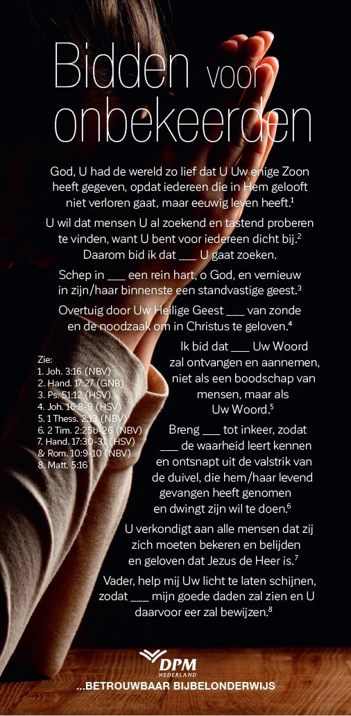 Proclamatiekaart Bidden voor onbekeerden