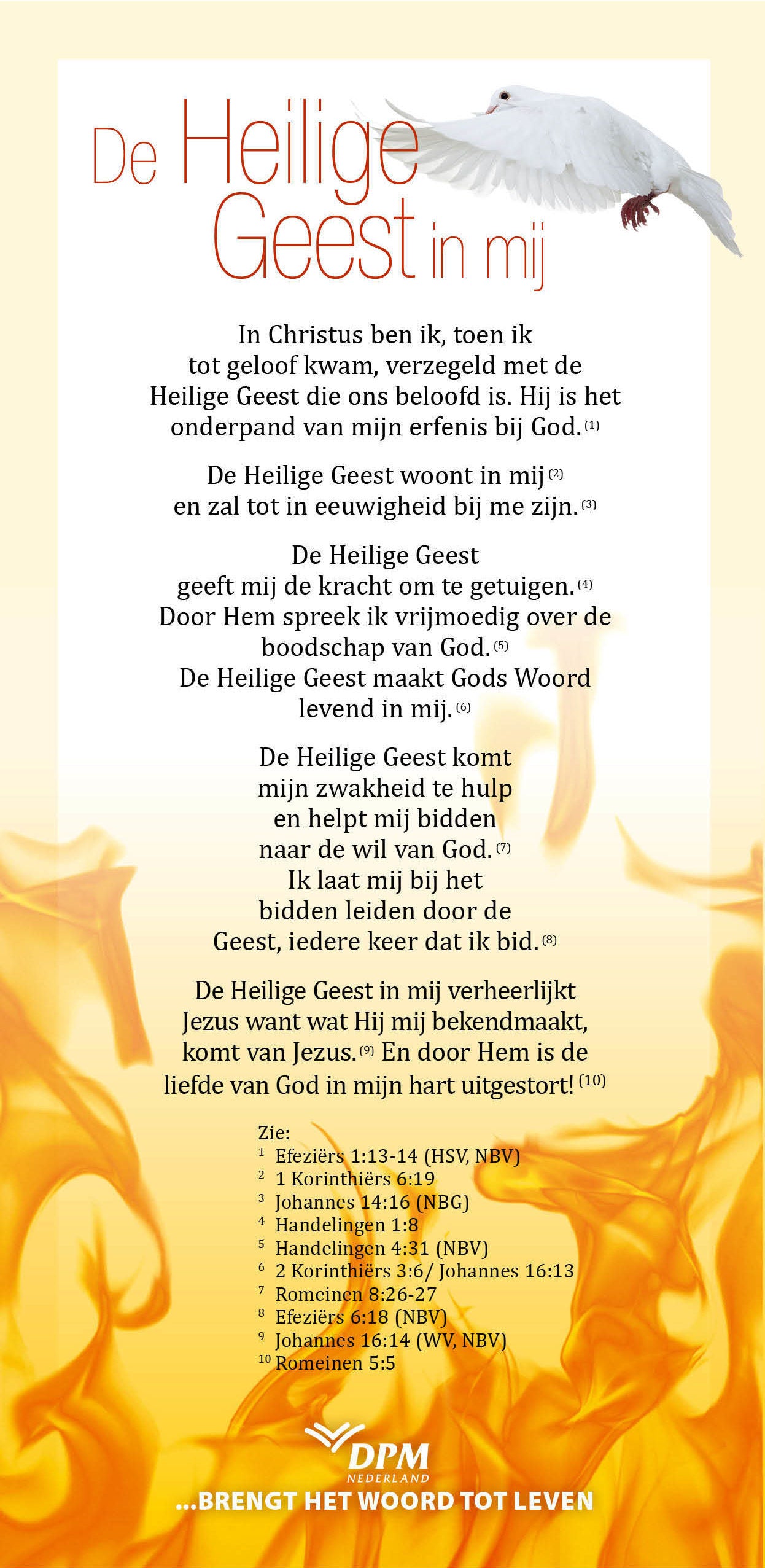 Proclamatiekaart De Heilige Geest in mij