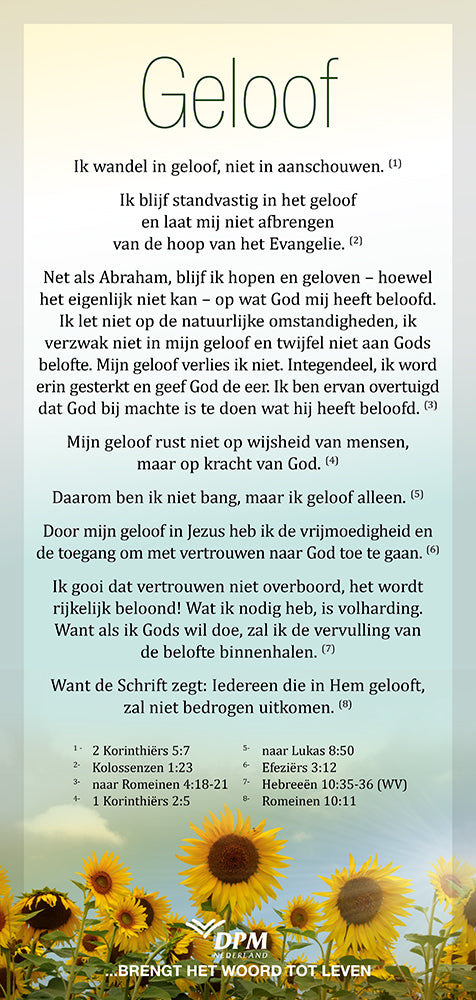 Proclamatiekaart Geloof