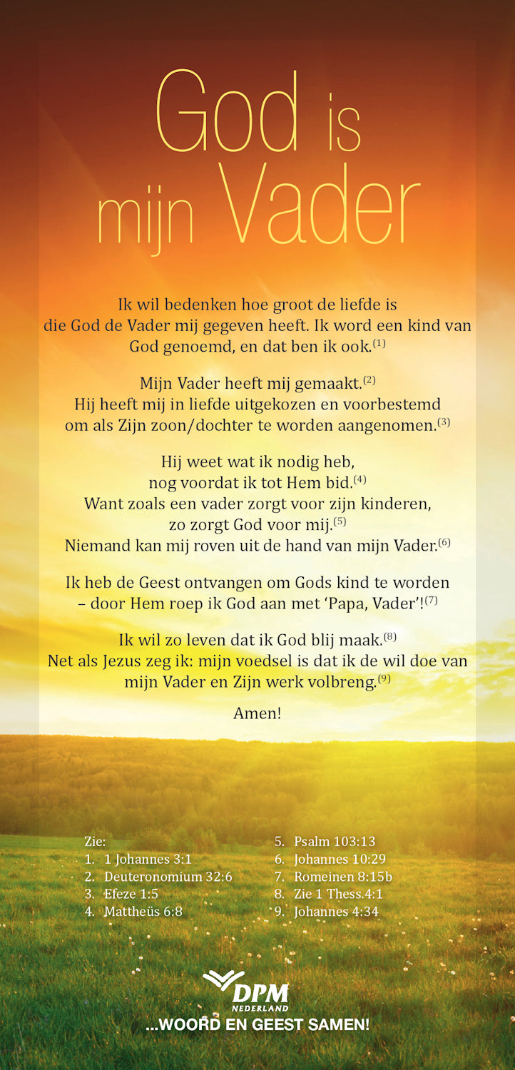 Proclamatiekaart God is mijn Vader