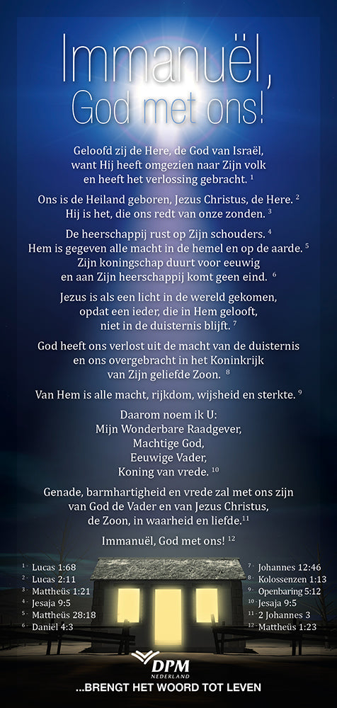 Proclamatiekaart Immanuël, God met ons