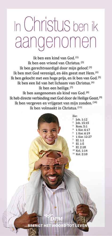 Proclamatiekaart In Christus ben ik aangenomen