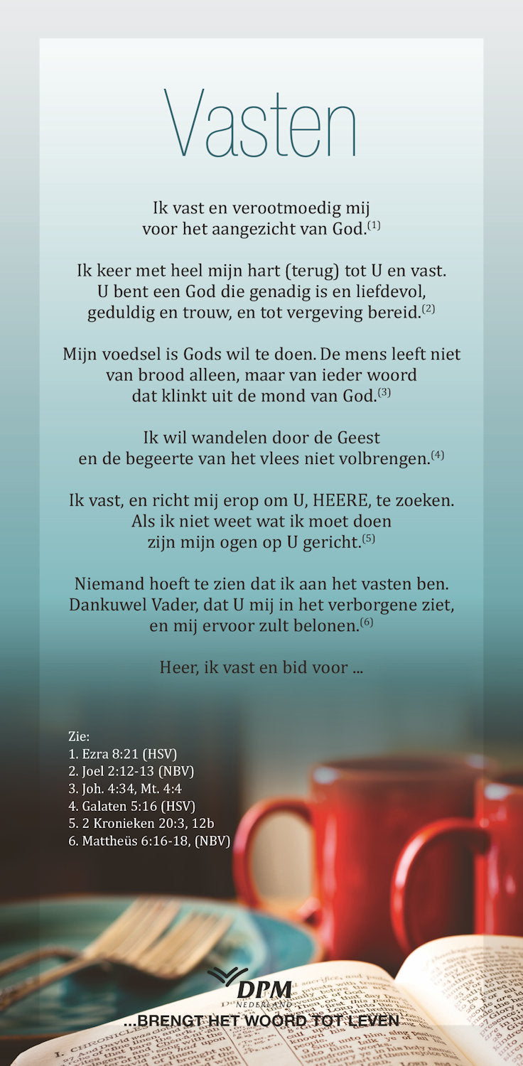 Proclamatiekaart Vasten