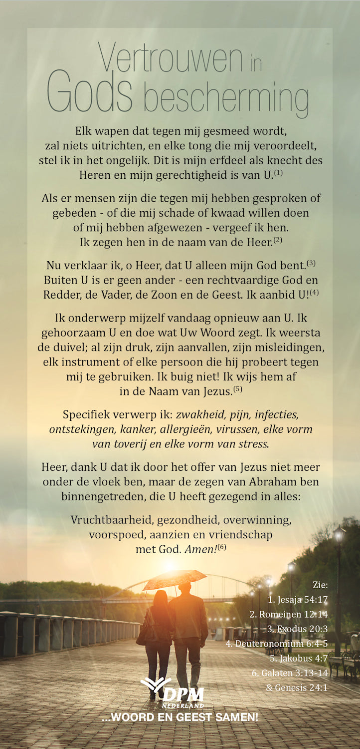Proclamatiekaart Vertrouwen in Gods bescherming