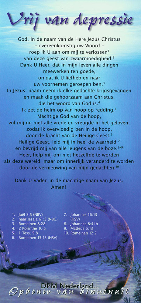 Proclamatiekaart Vrij van depressie