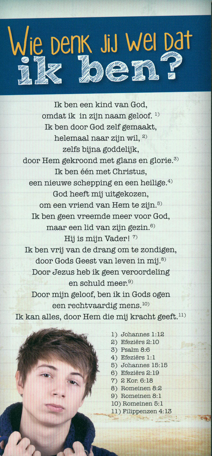 Proclamatiekaart Wie denk jij wel dat ik ben